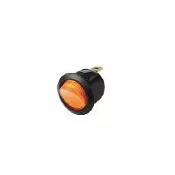 Mini Interrupteur à Bascule Encastrable Rond 100% Lumière Orange