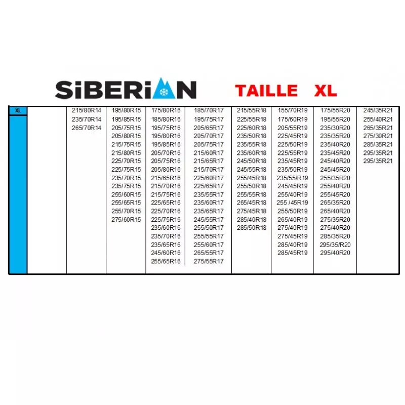 2 Chaussettes Neige SIBERIAN Taille L SIBERIAN 8000L