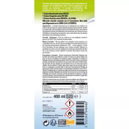 GS 27 Désinfectant Virucide Toutes Surfaces - 400 ml