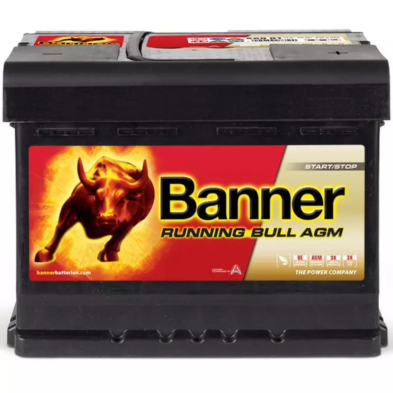 Batterie Banner 12V 60Ah - 640A Running Bull AGM 56001
