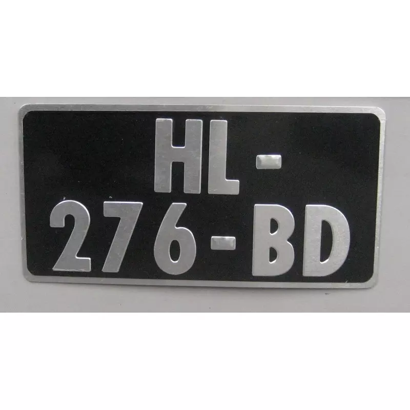 Plaque d'immatriculation auto noire Alu US SIV 30x15cm