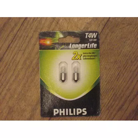 Ampoule Philips longer Life T4W Blister de 2 Amp.